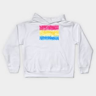 Pansexual Flag Painted Design Kids Hoodie